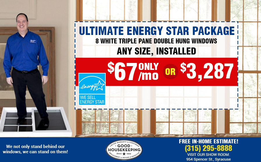 Ultimate Energy Star Package - 8 White Triple Pane Double Hung Windows